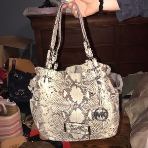 Michael Korda snakeskin purse